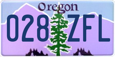 OR license plate 028ZFL