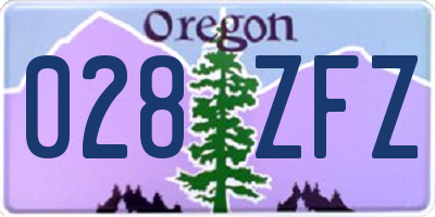 OR license plate 028ZFZ