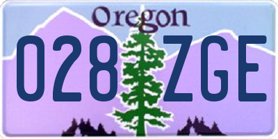OR license plate 028ZGE