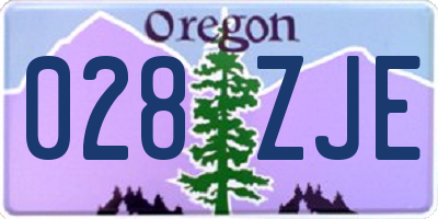 OR license plate 028ZJE