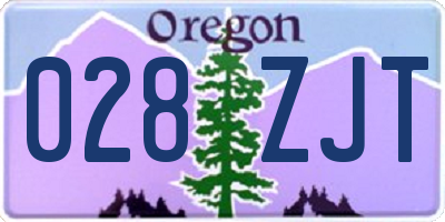 OR license plate 028ZJT