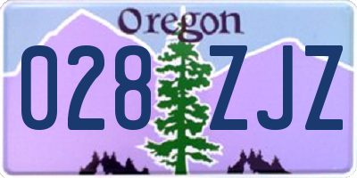 OR license plate 028ZJZ