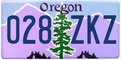 OR license plate 028ZKZ