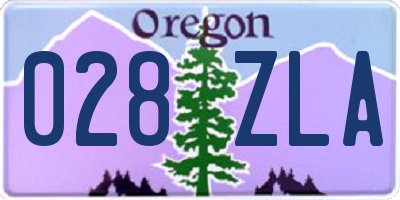 OR license plate 028ZLA