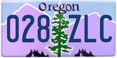 OR license plate 028ZLC
