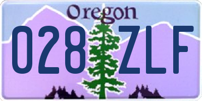 OR license plate 028ZLF