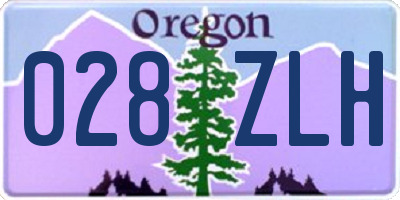 OR license plate 028ZLH