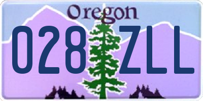 OR license plate 028ZLL