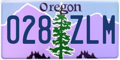 OR license plate 028ZLM
