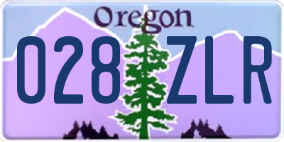 OR license plate 028ZLR