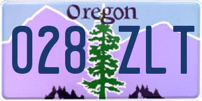 OR license plate 028ZLT
