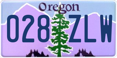 OR license plate 028ZLW
