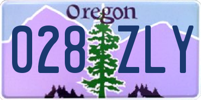 OR license plate 028ZLY