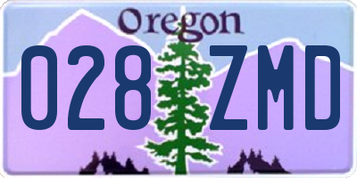 OR license plate 028ZMD