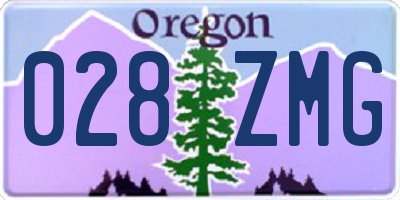 OR license plate 028ZMG