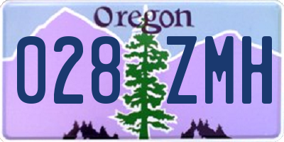 OR license plate 028ZMH