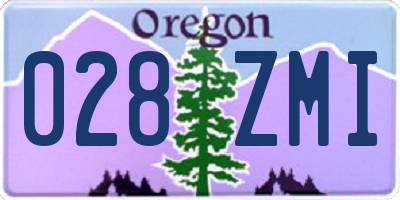 OR license plate 028ZMI
