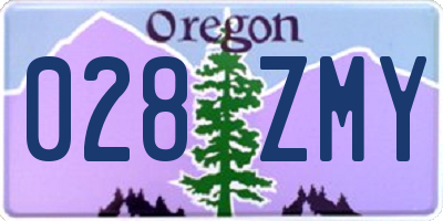OR license plate 028ZMY
