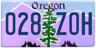 OR license plate 028ZOH
