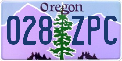 OR license plate 028ZPC