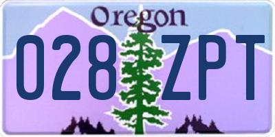 OR license plate 028ZPT