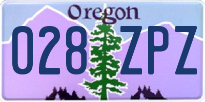 OR license plate 028ZPZ