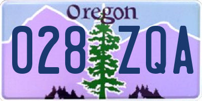 OR license plate 028ZQA