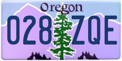 OR license plate 028ZQE