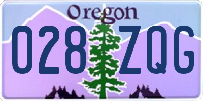 OR license plate 028ZQG