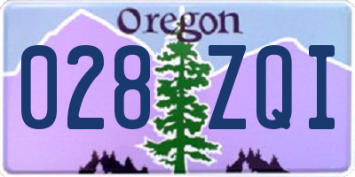 OR license plate 028ZQI