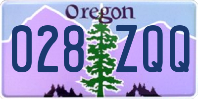 OR license plate 028ZQQ