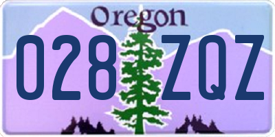 OR license plate 028ZQZ