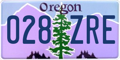 OR license plate 028ZRE