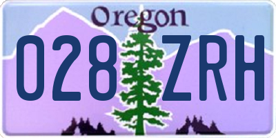 OR license plate 028ZRH
