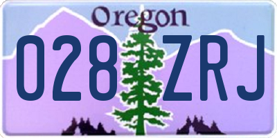 OR license plate 028ZRJ