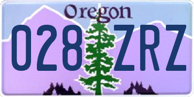 OR license plate 028ZRZ
