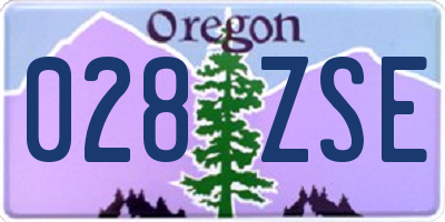 OR license plate 028ZSE