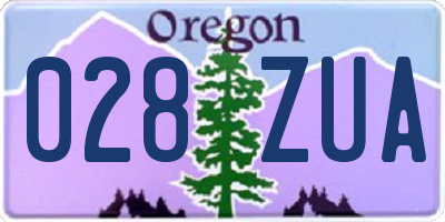 OR license plate 028ZUA