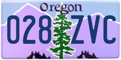OR license plate 028ZVC