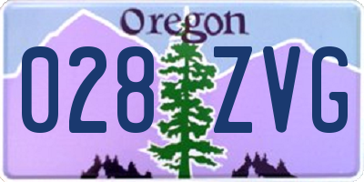 OR license plate 028ZVG