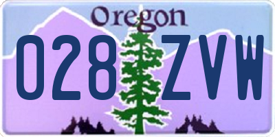OR license plate 028ZVW