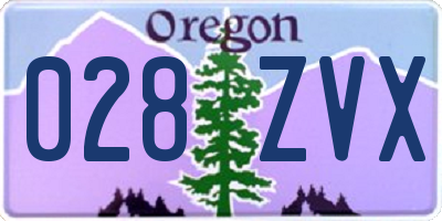 OR license plate 028ZVX