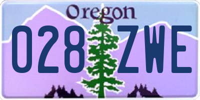 OR license plate 028ZWE