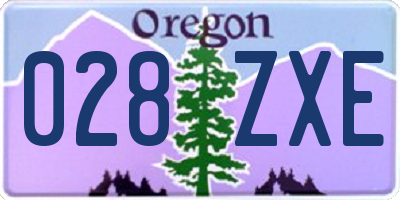 OR license plate 028ZXE
