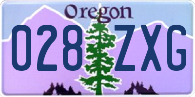OR license plate 028ZXG