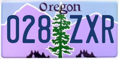 OR license plate 028ZXR