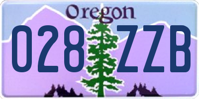 OR license plate 028ZZB