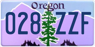 OR license plate 028ZZF