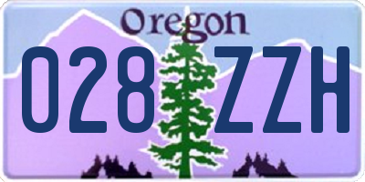 OR license plate 028ZZH