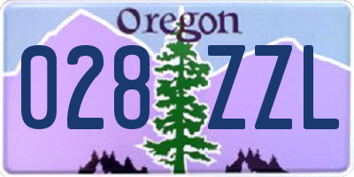 OR license plate 028ZZL